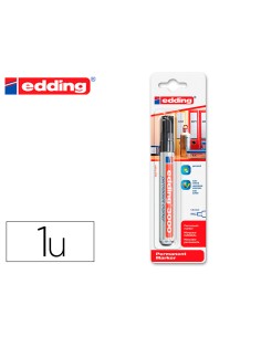 Rotulador edding marcador permanente 3000 negro n1 punta redonda 15 3 mm blister de 1 unidad