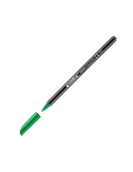 Rotulador edding punta fibra 1200 verde n4 punta redonda 05 mm blister de 2 unidades