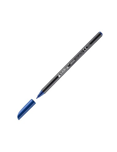 Rotulador edding punta fibra 1200 azul n3 punta redonda 05 mm blister de 2 unidades