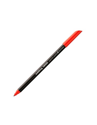 Rotulador edding punta fibra 1200 rojo n2 punta redonda 05 mm blister de 2 unidades