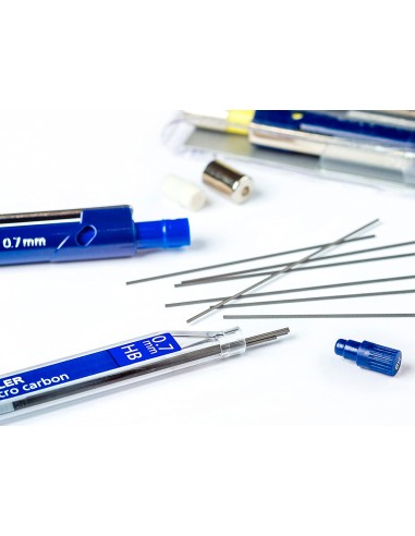 Minas staedtler mars micro grafito 07 mm hb tubo con 12 unidades blister de 2 unidades