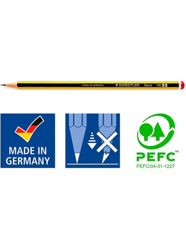 Lapices de grafito staedtler noris n2 hb blister de 10 unidades