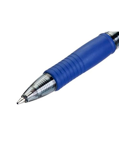Boligrafo pilot super grip retractil sujecion de caucho tinta base de aceite en blister 1 azul 1 rojo