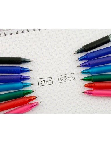Boligrafo pilot frixion clicker borrable 07 mm punta media negro en blister