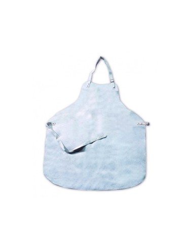 Mandil para soldador faru cuero al cromo con tiras de serraje y anillas 600x900 mm