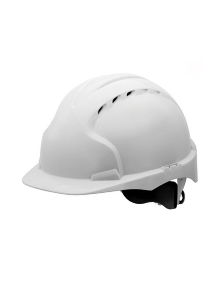 Casco faru polietileno ventilado 6 puntos fijacion ajuste ruleta color blanco