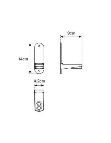 Soporte mural faru plastico d190 y d191 140x90x42 mm
