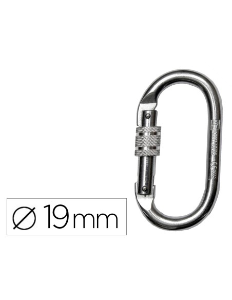 Mosqueton faru acero galvanizado virola 19 mm resistencia 25 kn