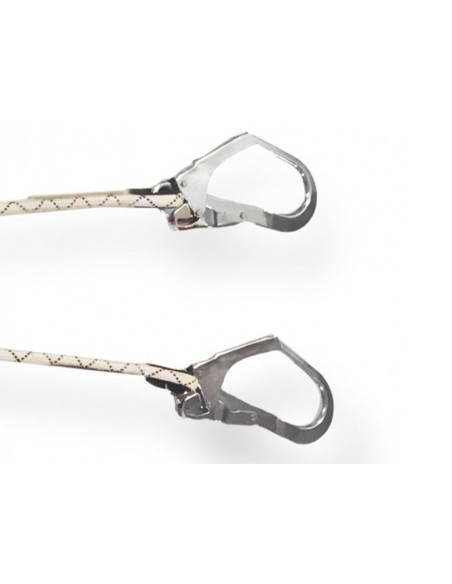 Anticaidas elastica faru bw200 con absorbedor de energia doble cuerda mosqueton doble gancho 50 mm