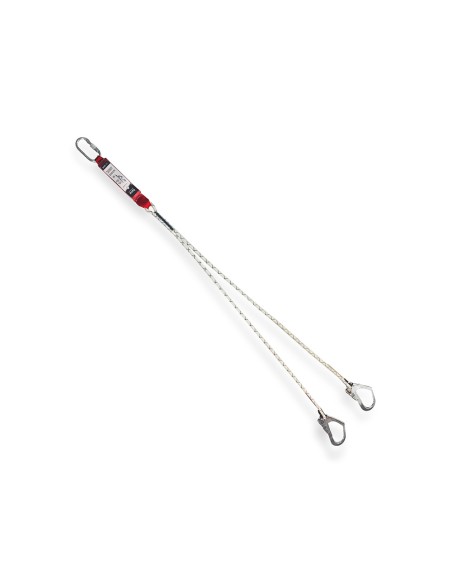 Anticaidas elastica faru bw200 con absorbedor de energia doble cuerda mosqueton doble gancho 50 mm