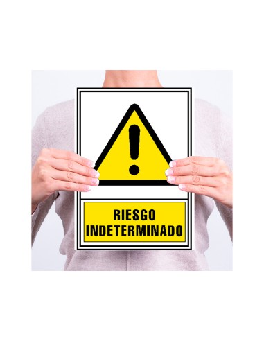 Pictograma archivo 2000 riesgo indeterminado pvc amarillo luminiscente 210x297 mm