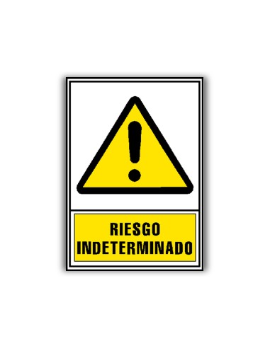 Pictograma archivo 2000 riesgo indeterminado pvc amarillo luminiscente 210x297 mm