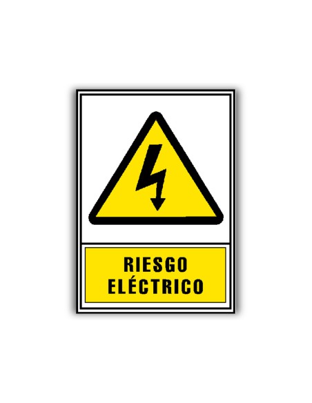 Pictograma archivo 2000 riesgo electrico pvc amarillo luminiscente 210x297 mm