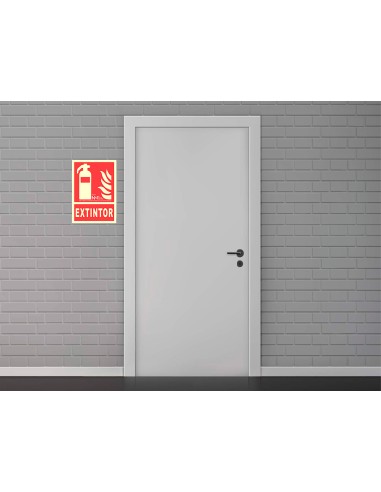 Pictograma archivo 2000 extintor pvc rojo luminiscente 210x300 mm