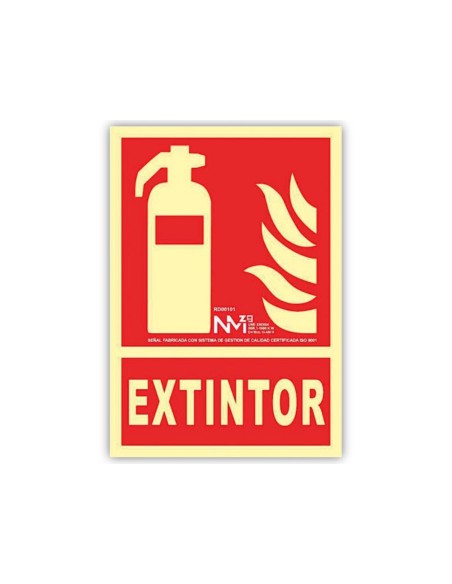 Pictograma archivo 2000 extintor pvc rojo luminiscente 210x300 mm