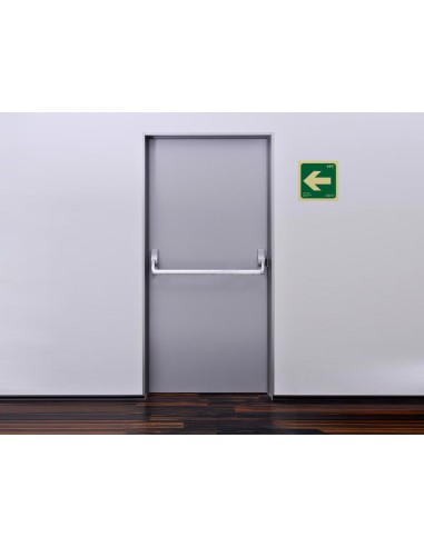 Pictograma archivo 2000 flecha izquierda pvc verde luminiscente 224x224 mm