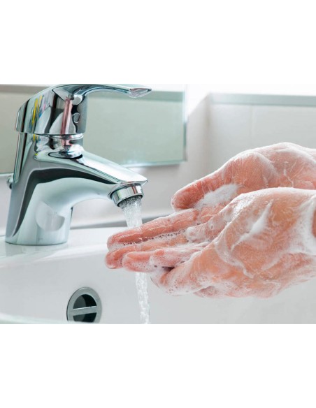 Pictograma archivo 2000 obligatorio lavarse las manos pvc color azul 210x297 mm