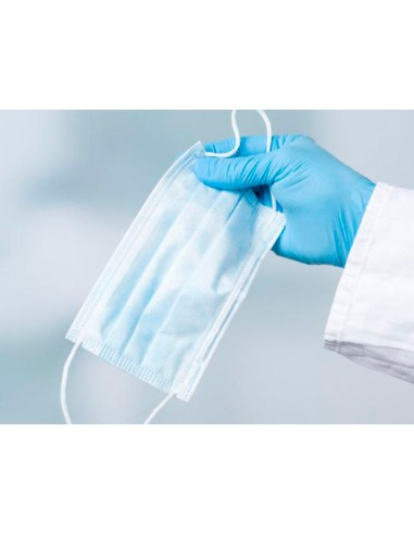 Pictograma archivo 2000 obligatorio el uso de guantes y mascarilla pvc color azul 210x297 mm