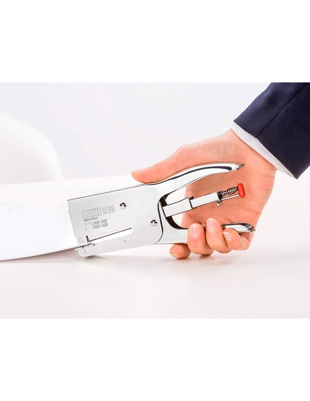 Grapadora novus tenaza b39 cromada capacidad 50 hojas usa grapas 24 6 8 y 26 6 8