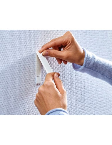 Clavo autoadhesivo tesa sujecion hasta 05 kg uso paredes pintadas removible blister de 2 unidades