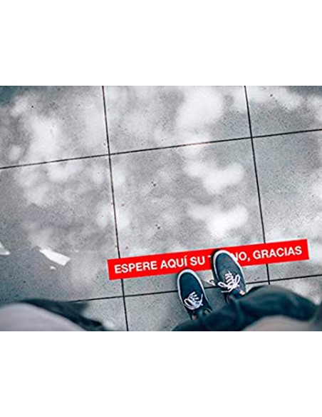 Cinta de senalizacion adhesiva apli espere su turno 100 x 10 cm