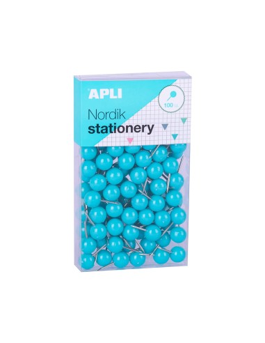 Aguja senalizadora apli redonda nordik 9 x 20 mm color pastel surtidos caja de 100 unidades