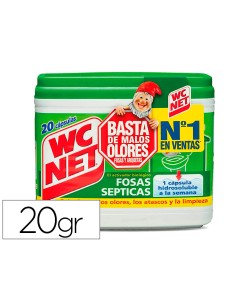 Elimina olores wc net fosas septicas capsula de 18 gr caja de 20 unidades