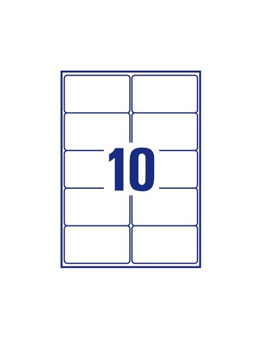 Etiqueta adhesiva cubriente avery permanente para impresora laser blanca 991x57 mm caja de 250 unidades