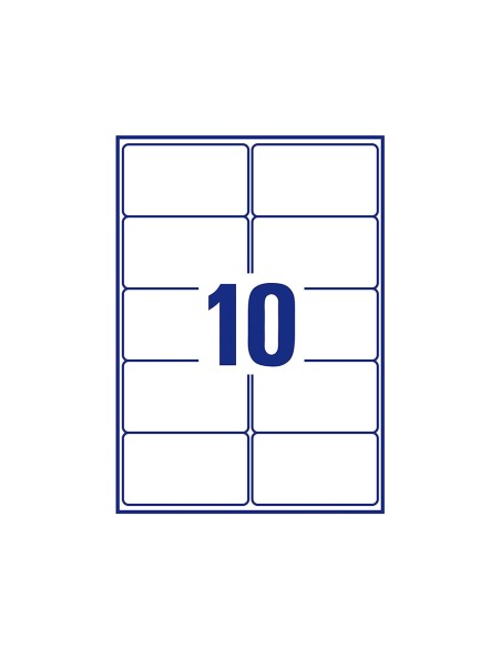 Etiqueta adhesiva cubriente avery permanente para impresora laser blanca 991x57 mm caja de 250 unidades