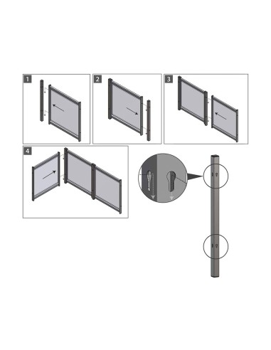 Soporte conector nobo para pantalla separadora modulares nobo premium plus