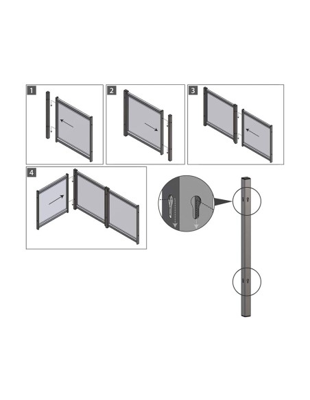 Soporte conector nobo para pantalla separadora modulares nobo premium plus