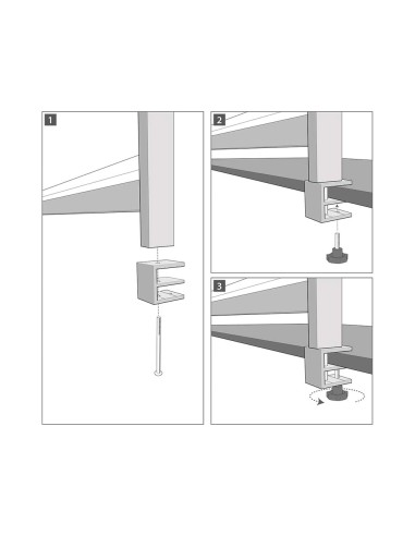 Abrazadera nobo para pantalla separadora nobo premium plus sobremesa pack de 2 unidades