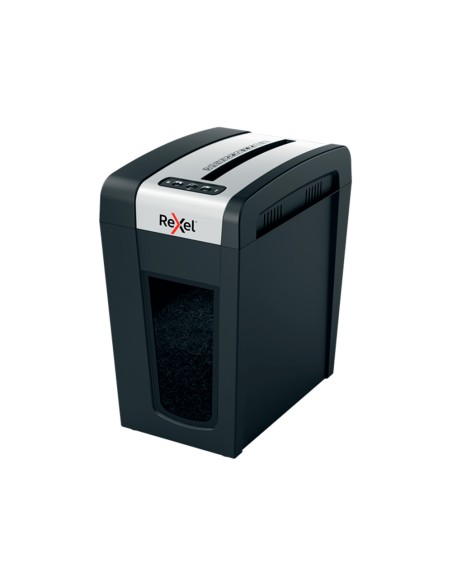 Destructora de documentos rexel secure mc6 sl eu capacidad 6 hojas grapas clips tarjetas y cd 18 l