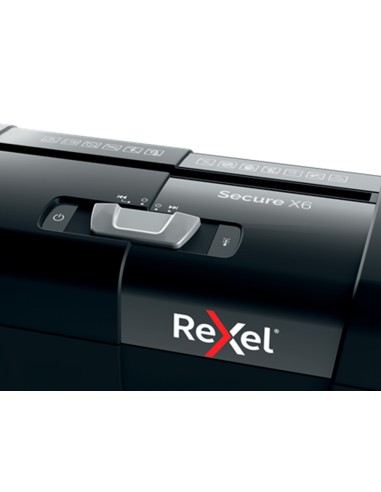 Destructora de documentos rexel secure x6 eu capacidad 6 hojas grapas clips tarjetas y cd