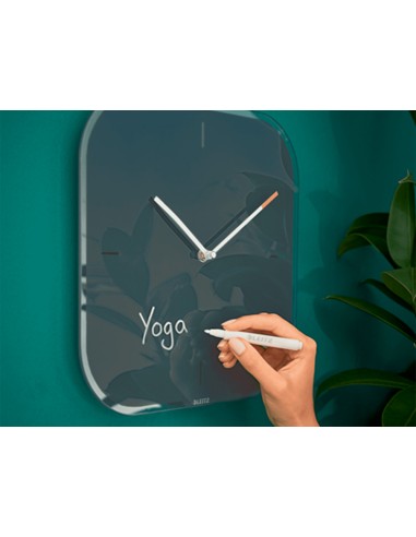 Reloj leitz cosy de pared silencioso cristal 30x30 cm gris