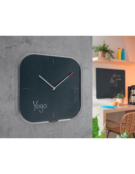 Reloj leitz cosy de pared silencioso cristal 30x30 cm gris