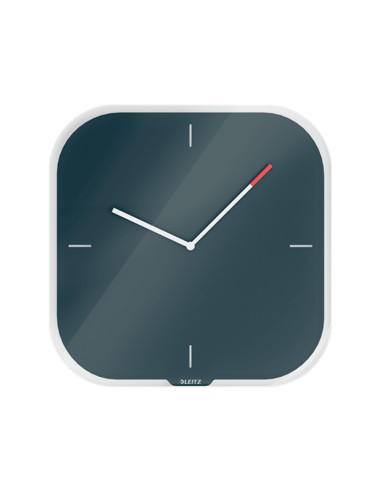 Reloj leitz cosy de pared silencioso cristal 30x30 cm gris