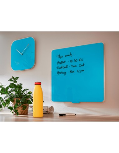 Reloj leitz cosy de pared silencioso cristal 30x30 cm azul