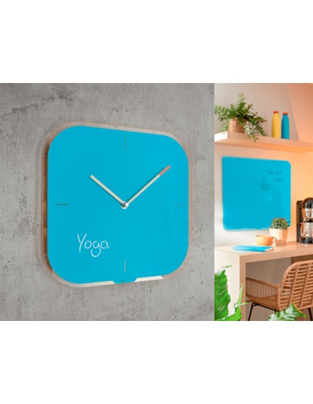 Reloj leitz cosy de pared silencioso cristal 30x30 cm azul