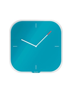 Reloj leitz cosy de pared silencioso cristal 30x30 cm azul