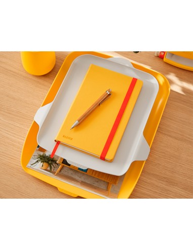 Bandeja sobremesa plastico leitz cosy amarillo 274x62x391mm