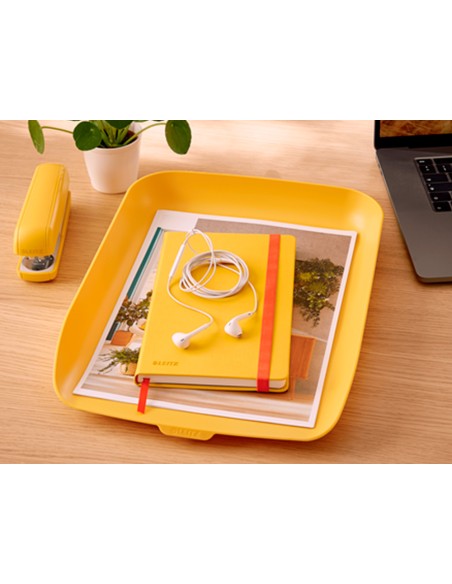 Bandeja sobremesa plastico leitz cosy amarillo 268x126x358 mm
