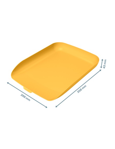 Bandeja sobremesa plastico leitz cosy amarillo 268x126x358 mm