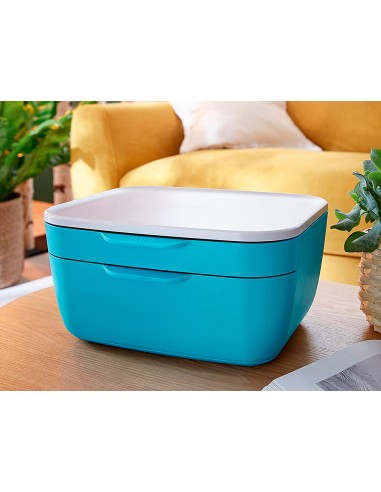 Fichero cajones de sobremesa leitz cosy 2 cajones azul