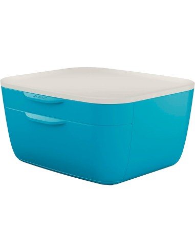 Fichero cajones de sobremesa leitz cosy 2 cajones azul