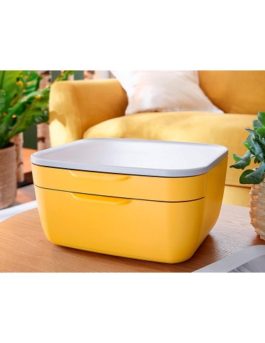 Fichero cajones de sobremesa leitz cosy 2 cajones amarillo