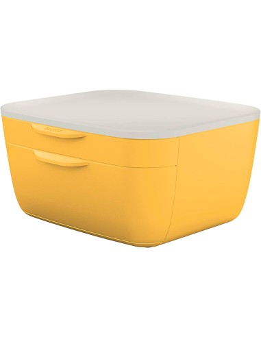 Fichero cajones de sobremesa leitz cosy 2 cajones amarillo