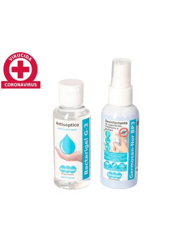 Gel hidroalcoholico bacterigel g3 spray 60 ml desinfectante para superficiesspray 60ml pack vuelta al cole