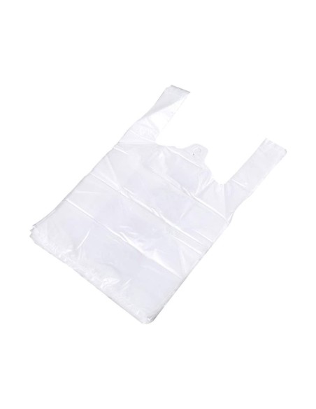 Bolsa camiseta reciclada 70 blanca 50 mc 42x53 cm apta legislacion de bolsas 2021