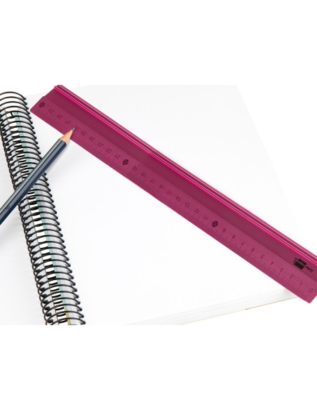 Regla liderpapel metalica aluminio 30 cm colores surtidos